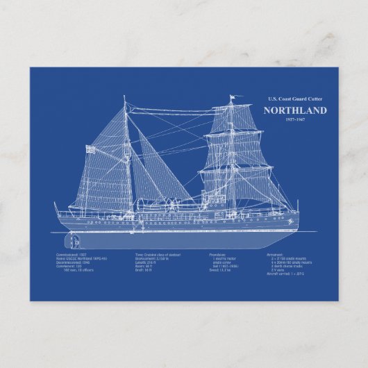 Carte Postale USCG Cutter Northland wpg-49 - ABD (Devant)