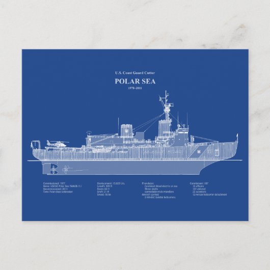 Carte Postale USCG Cutter Polar Sea wagb-11 - ABD (Devant)