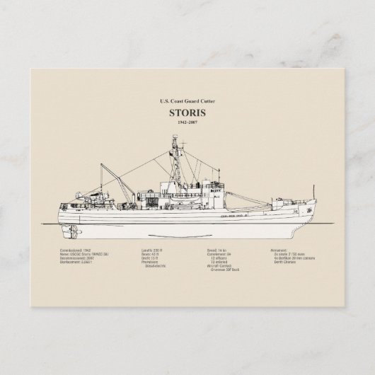 Carte Postale USCG Cutter Storis wmec-38 - SBD (Devant)