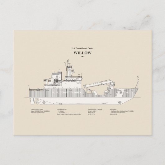 Carte Postale USCG Cutter Willow wlb-202 - SBD (Devant)