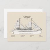 Carte Postale USCG Lighthouse Tender Columbine - SBD (Devant / Derrière)