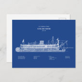 Carte Postale USCG Lighthouse Tender Goldenrod - ABD (Devant / Derrière)