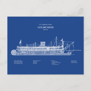 Carte Postale USCG Lighthouse Tender Goldenrod - ABD