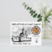 CARTE POSTALE USCGC CHASE WHEC 718 CUTTER (Debout devant)