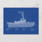 Carte Postale USCGC Escanaba wpc-77 - ABD (Devant)