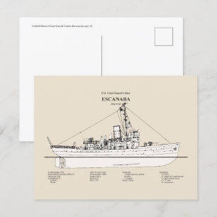 Carte Postale USCGC Escanaba wpc-77 - SBD