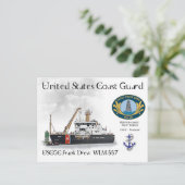 Carte Postale USCGC Frank Drew WLM-557 Buoy Tender (Debout devant)