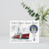 CARTE POSTALE USCGC MACKINAW WAGB-83 ICEBREAKER (Debout devant)