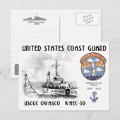 CARTE POSTALE USCGC OWASCO WHEC-39 CUTTER (Devant / Derrière)