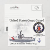 Carte Postale USCGC Reliance WMEC-615 (Devant / Derrière)
