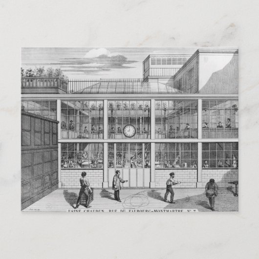 Carte Postale Usine Chaudun pour cartouches de fusil de chasse (Devant)
