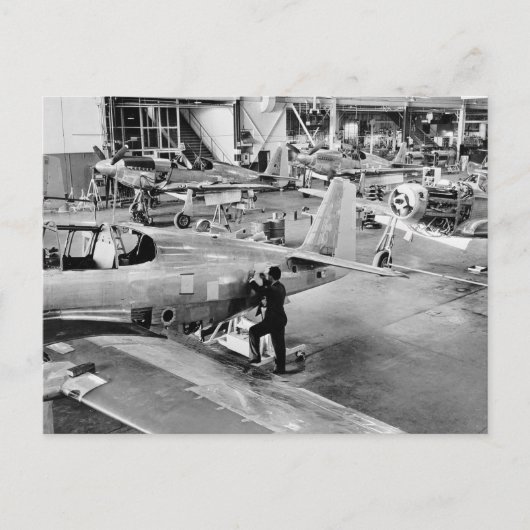 Carte Postale Usine d'avion : 1940 (Devant)