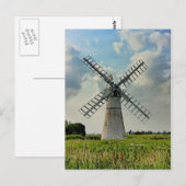 Carte Postale Usine de drainage à dyke de thurne (Devant / Derrière)
