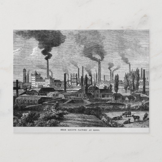 Carte Postale Usine de Herr Krupp à Essen, Allemagne (Devant)