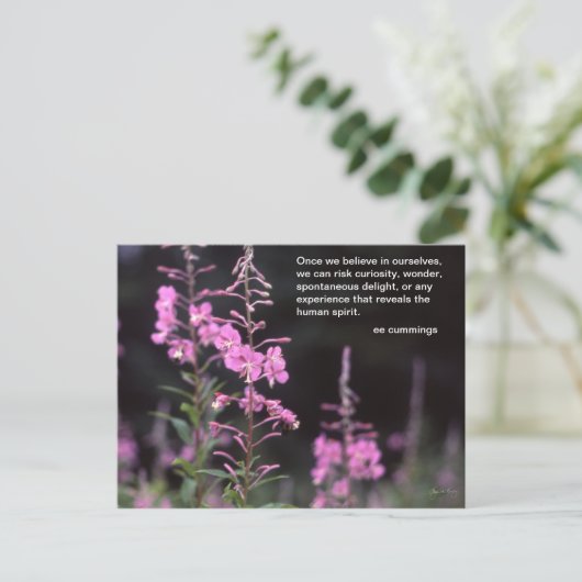 Carte Postale Usines de Fireweed - citation de cummings de l'EE (Debout devant)