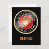 Carte postale USMC (Devant / Derrière)