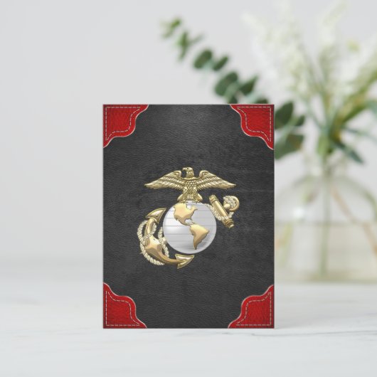 Carte Postale USMC Eagle, Globe & Ancre (EGA) [3D] (Debout devant)
