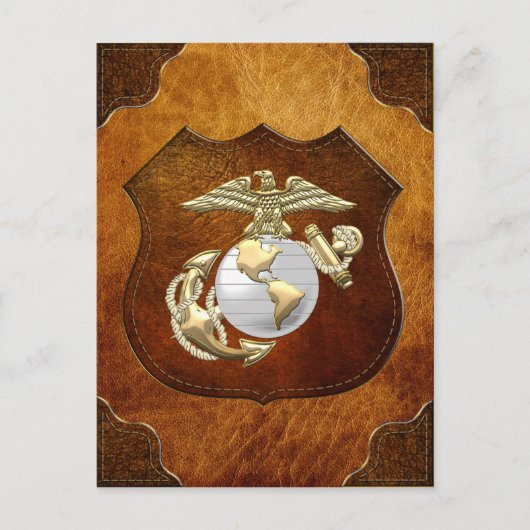 Carte Postale USMC Eagle, Globe & Ancre (EGA) [3D] (Devant)