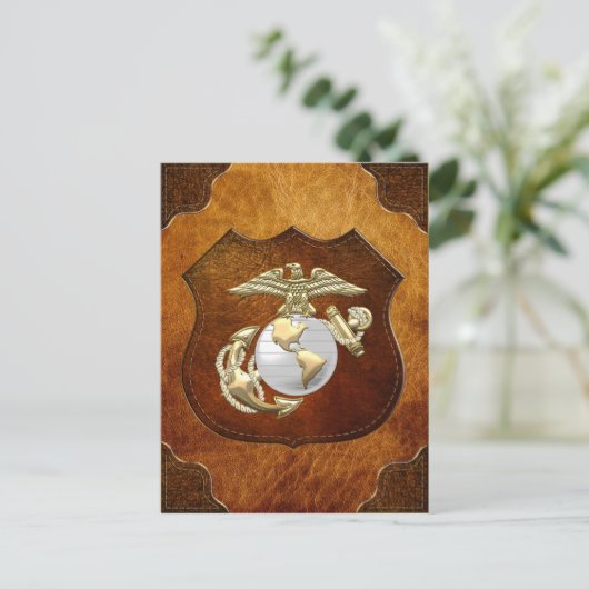 Carte Postale USMC Eagle, Globe & Ancre (EGA) [3D] (Debout devant)