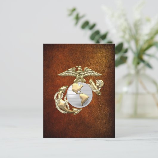 Carte Postale USMC Eagle, Globe & Ancre (EGA) [3D] (Debout devant)