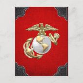 Carte Postale USMC Eagle, Globe & Ancre (EGA) [3D] (Devant)