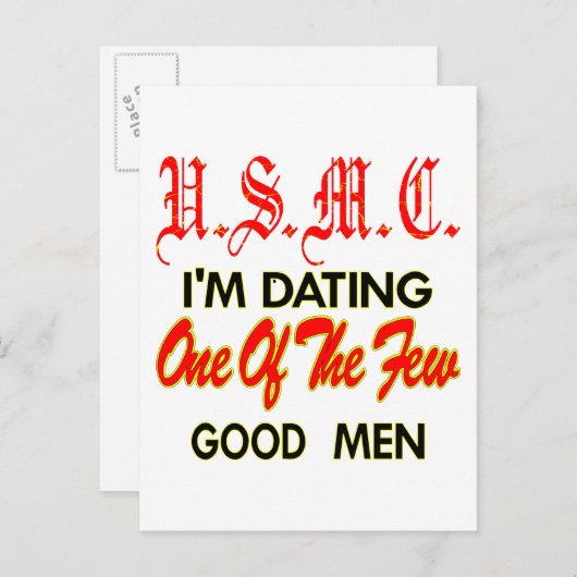 Carte Postale USMC I’m Dating L’un des rares bons hommes (Devant / Derrière)