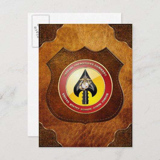 Carte Postale USMC Opérations spéciales (MARSOC) [3D] (Devant / Derrière)
