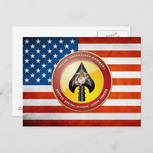 Carte Postale USMC Opérations spéciales (MARSOC) [3D] (Devant / Derrière)