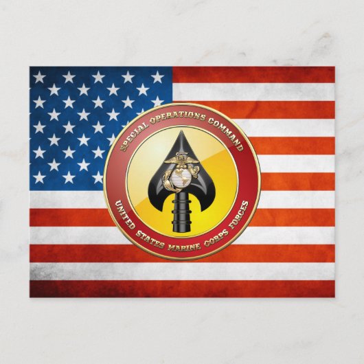 Carte Postale USMC Opérations spéciales (MARSOC) [3D] (Devant)