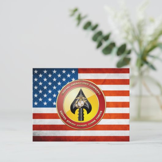Carte Postale USMC Opérations spéciales (MARSOC) [3D] (Debout devant)