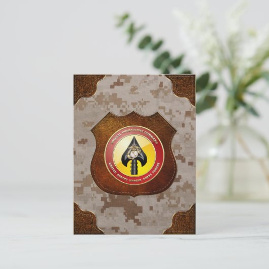 Carte Postale USMC Opérations spéciales (MARSOC) [3D] (Debout devant)