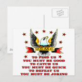 Carte Postale USMC Retrouvez-nous Attrapez-nous Défaites-nous Vo (Devant / Derrière)