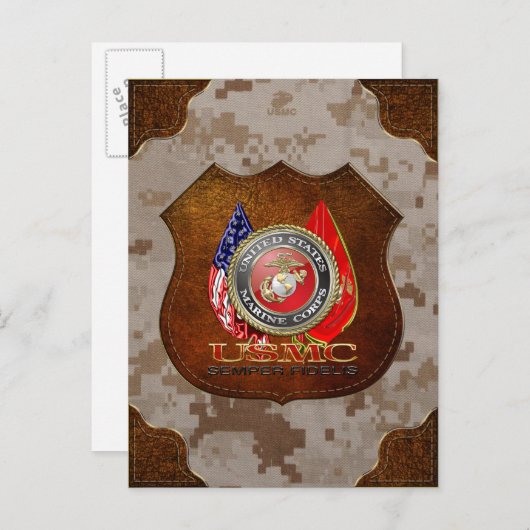 Carte Postale USMC Semper Fi [édition spéciale] [3D] (Devant / Derrière)