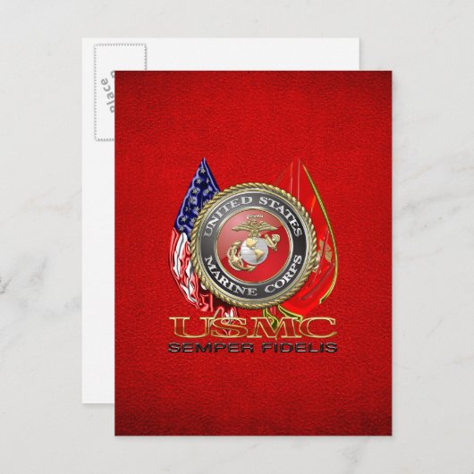 Carte Postale USMC Semper Fi [édition spéciale] [3D] (Devant / Derrière)