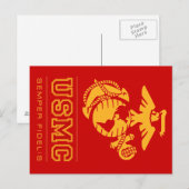 Carte Postale USMC Semper Fidelis [Semper Fi] (Devant / Derrière)