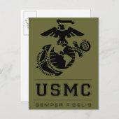 Carte Postale USMC Semper Fidelis [Semper Fi] (Devant / Derrière)