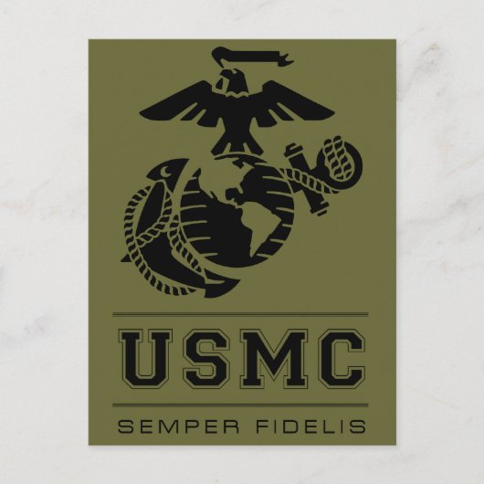 Carte Postale USMC Semper Fidelis [Semper Fi] (Devant)
