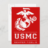 Carte Postale USMC Semper Fidelis [Semper Fi] (Devant / Derrière)
