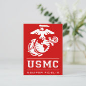 Carte Postale USMC Semper Fidelis [Semper Fi] (Debout devant)