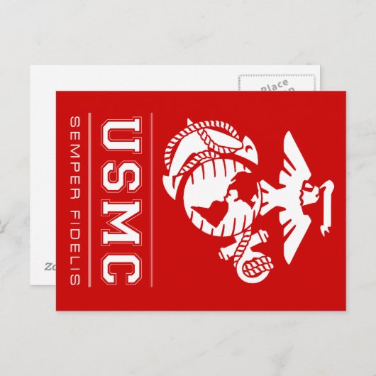 Carte Postale USMC Semper Fidelis [Semper Fi] (Devant / Derrière)