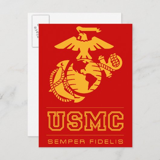 Carte Postale USMC Semper Fidelis [Semper Fi] (Devant / Derrière)