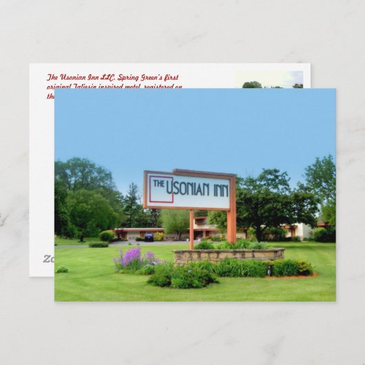 Carte postale Usonian Inn (Devant / Derrière)