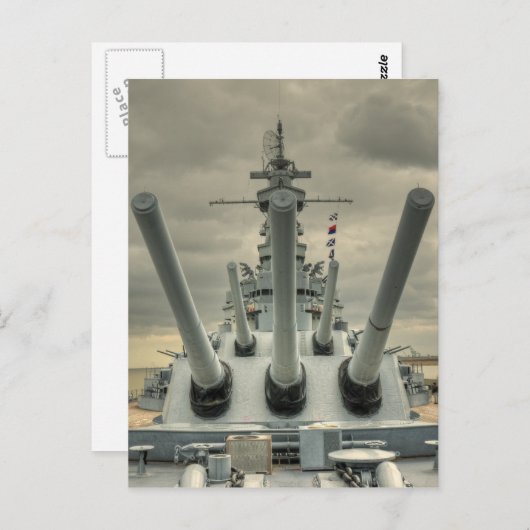 Carte Postale USS Alabama (Devant / Derrière)