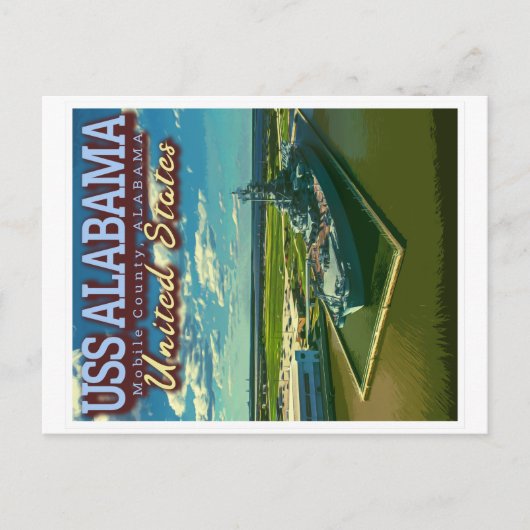 CARTE POSTALE USS ALABAMA BATTLESHIP - MOBILE ALABAMA USA (Devant)