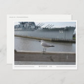 Carte Postale USS Alabama & Seagull – Mobile, AL Souvenir (Devant / Derrière)