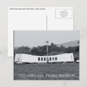 Carte Postale USS Arizona Pearl Harbor (Devant / Derrière)