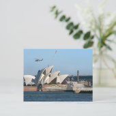 Carte Postale USS Canberra à Sydney (Debout devant)
