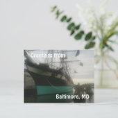 Carte postale USS Constellation (Debout devant)