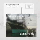 Carte postale USS Constellation (Devant / Derrière)