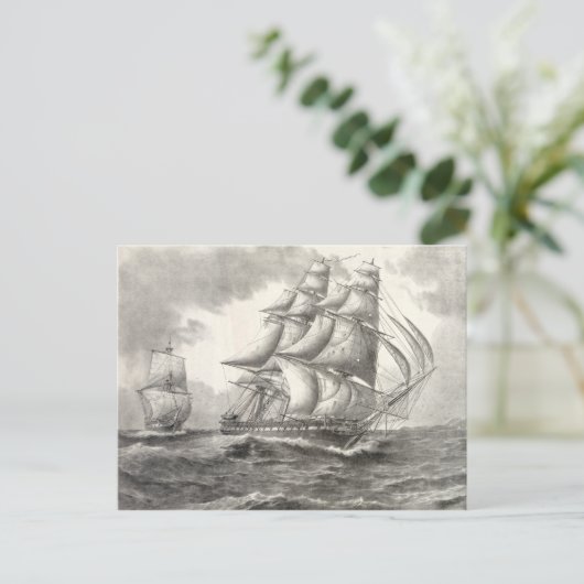 Carte Postale USS Constitution (Debout devant)